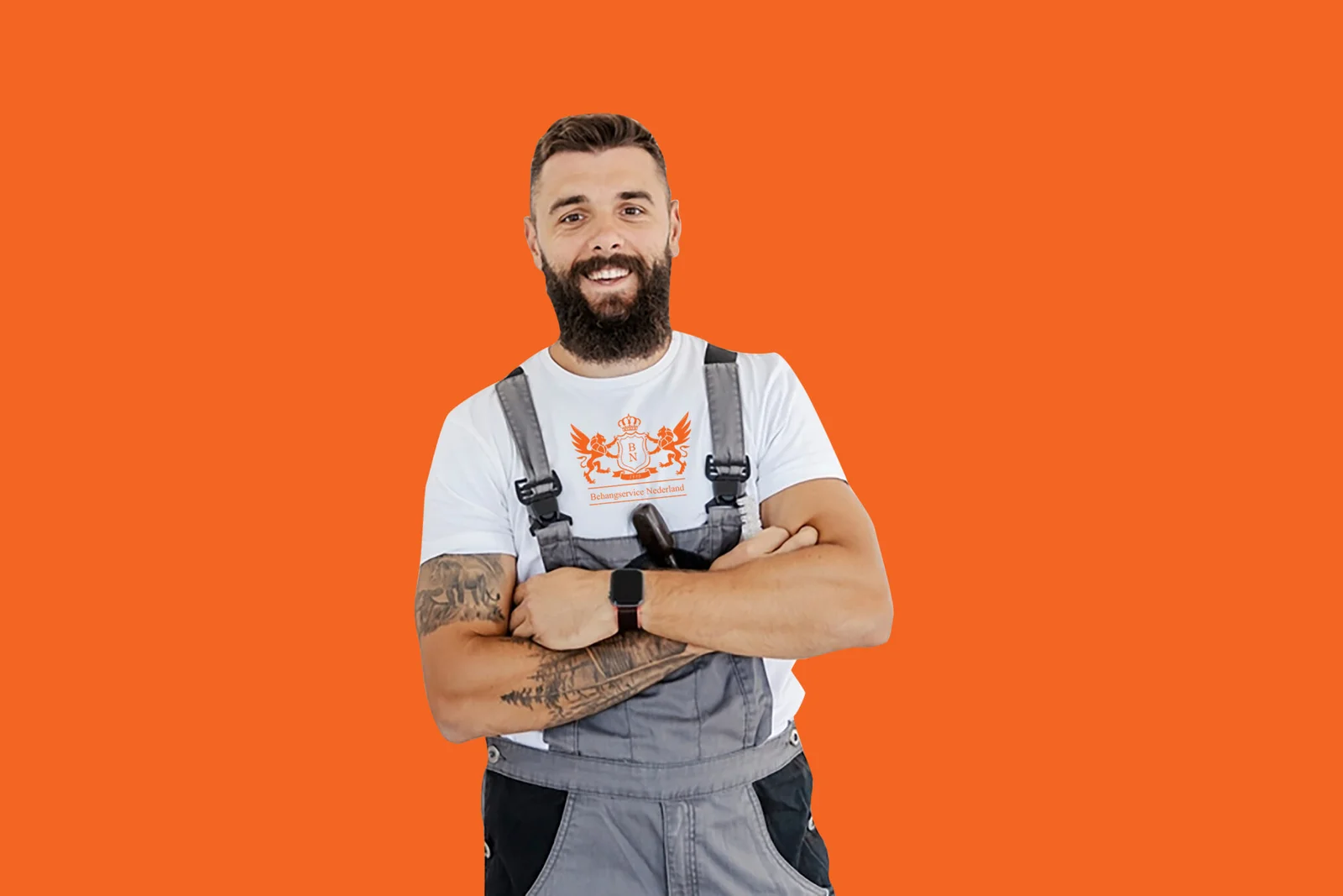 Dit is Jan onze schilder in Lelystad die bekend staat om zijn strakke werk. Hij is een latex spuiter die gespecialiseerd in plafonds.